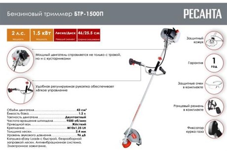 фото: Триммер Ресанта БТР-1500П