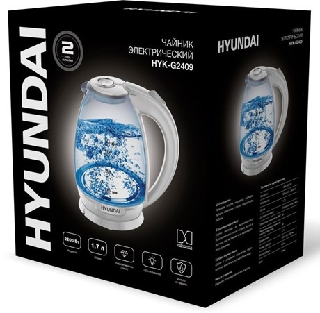 фото: Электрический чайник Hyundai HYK-G2409