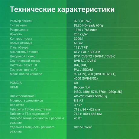 фото: Телевизор Digma DM-LED32SBB34