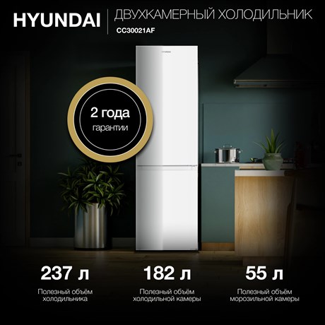 фото: Холодильник Hyundai CC30021AF белый