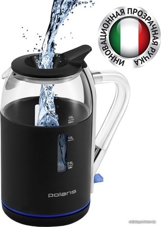фото: Электрический чайник Polaris PWK 1563CGL Water Way Pro черный