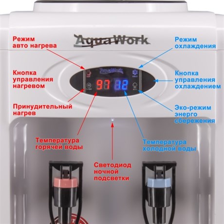 фото: Кулер для воды Aqua Work 0.7TDR-ST бело-черный