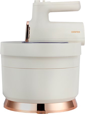 фото: Миксер Centek CT-1129 бежевый/золотой хром