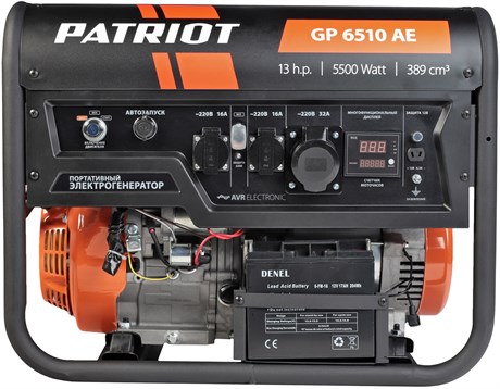 фото: Генератор Patriot GP 6510AE