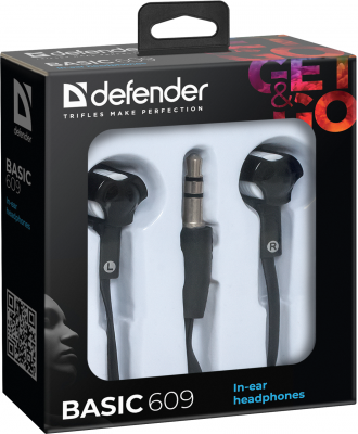 фото: Наушники DEFENDER Basic 609 черный/белый