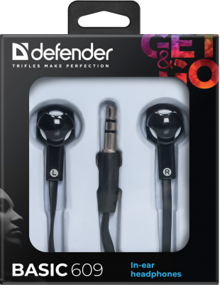 фото: Наушники DEFENDER Basic 609 черный/белый