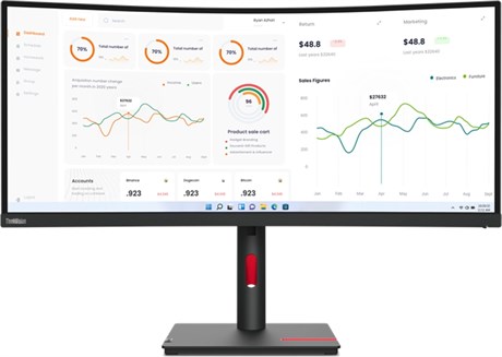 фото: Монитор Lenovo ThinkVision T34w-30