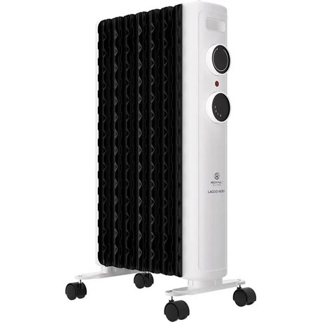 фото: Масляный радиатор Royal Clima Laggio Nero ROR-LN7-1500M 1500Вт белый/серый