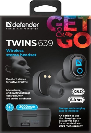 фото: Наушники DEFENDER Twins 639