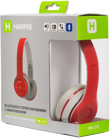 фото: Наушники Harper HB-212 красный