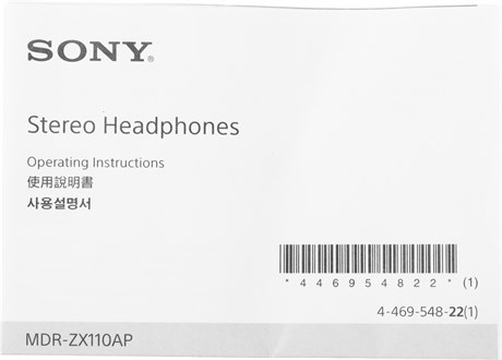 фото: Наушники Sony MDR-ZX110AP черный