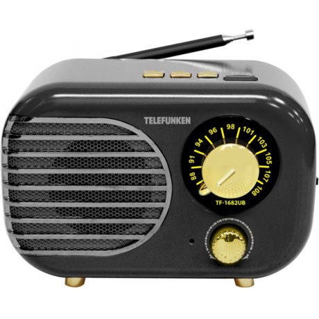 фото: Радиоприемник Telefunken TF-1682UB черный с золотым