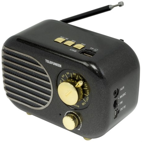 фото: Радиоприемник Telefunken TF-1682UB черный с золотым