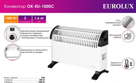 фото: Конвектор EUROLUX OК-EU-1000C
