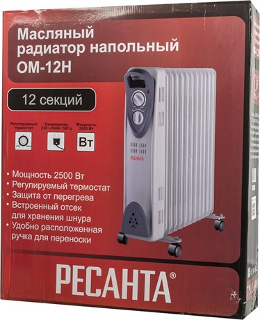 фото: Масляный радиатор Ресанта ОМ-12Н