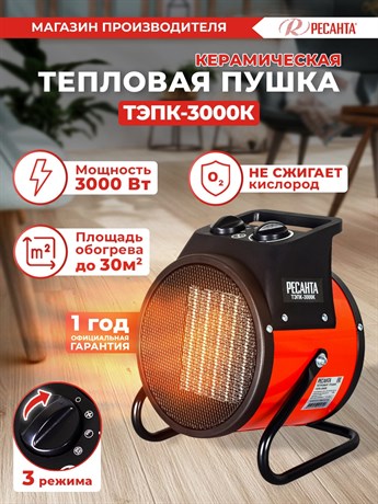фото: Тепловая пушка Ресанта ТЭПК-3000K