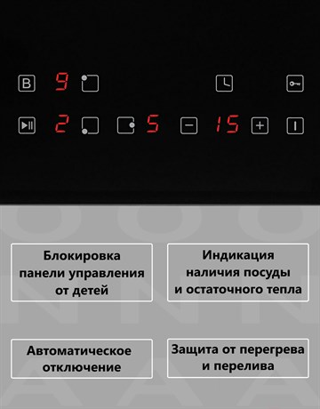 фото: Варочная панель Krona REMO 45 BL