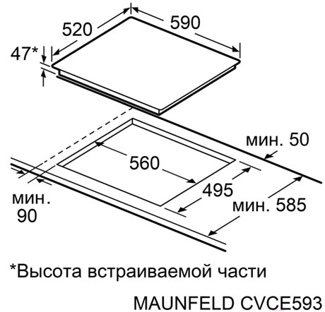 фото: Варочная панель Maunfeld CVCE593STBK LUX