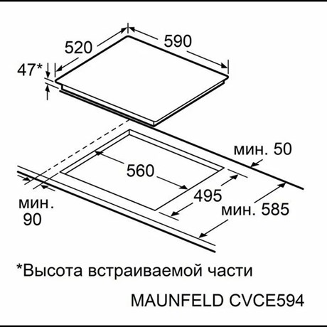 фото: Варочная панель Maunfeld CVCE594STBK