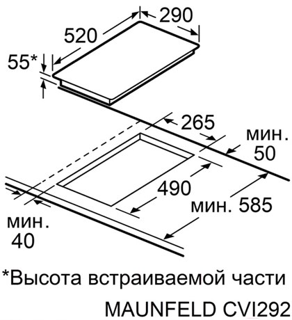 фото: Варочная панель Maunfeld CVI292S2BBKA Inverter