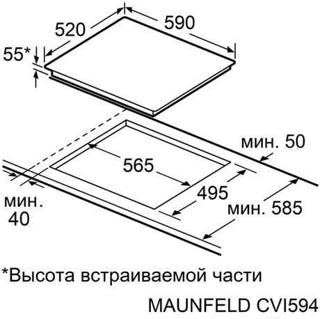 фото: Варочная панель Maunfeld CVI594SF2BKD Inverter