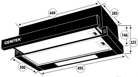 фото: Кухонная вытяжка Centek CT-1840-50 SS