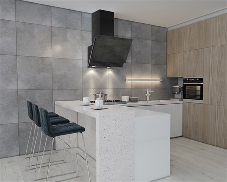 фото: Кухонная вытяжка ELIKOR Рубин Ceramics S4 60 нержавеющая сталь/цемент