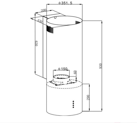 фото: Кухонная вытяжка Homsair Art 1050WL 35 черный