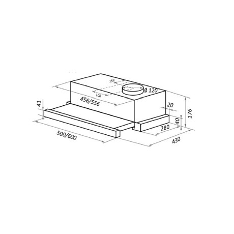 фото: Кухонная вытяжка Homsair Flat 60 белый