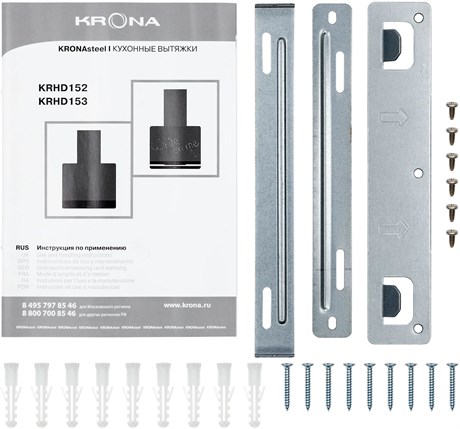 фото: Кухонная вытяжка Krona Domenika 600 black/inox S