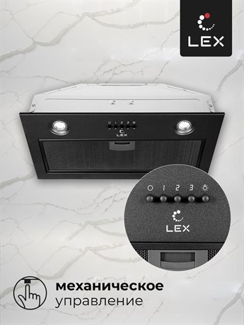 фото: Кухонная вытяжка LEX Ghost 600 Black