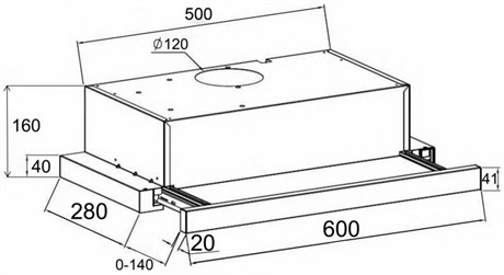 фото: Кухонная вытяжка LEX Hubble 600 inox
