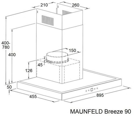 фото: Кухонная вытяжка Maunfeld Breeze 90 нержавеющая сталь