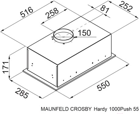 фото: Кухонная вытяжка Maunfeld Crosby Hardy 1000Push нержавеющая сталь