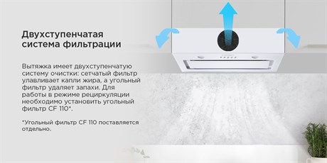 фото: Кухонная вытяжка Maunfeld Trapeze 601GG белый