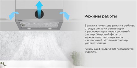 фото: Кухонная вытяжка Maunfeld VS Fast 60 нержавеющая сталь