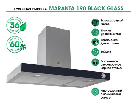 фото: Кухонная вытяжка MBS Maranta 190 black glass