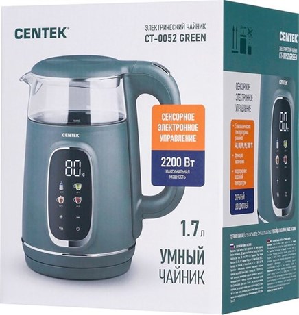 фото: Электрический чайник Centek CT-0052 Green