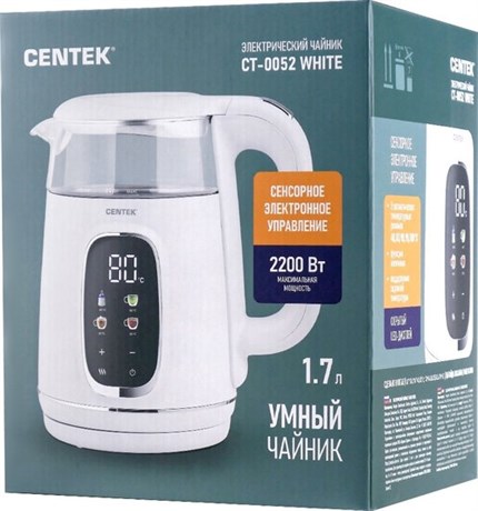 фото: Электрический чайник Centek CT-0052 White