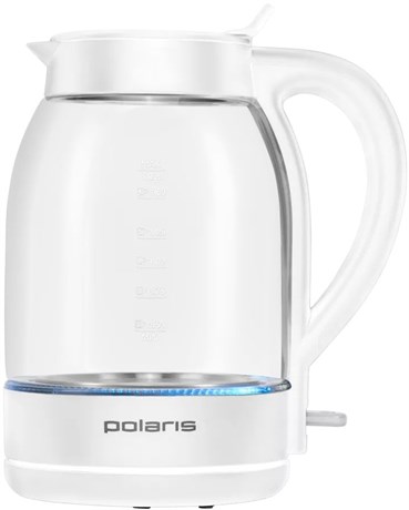 фото: Электрический чайник Polaris PWK 1797CGL Water Way Pro белый