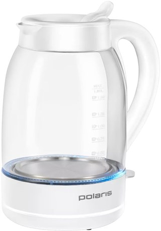 фото: Электрический чайник Polaris PWK 1797CGL Water Way Pro белый