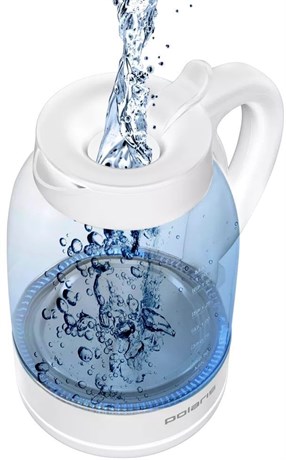 фото: Электрический чайник Polaris PWK 1797CGL Water Way Pro белый
