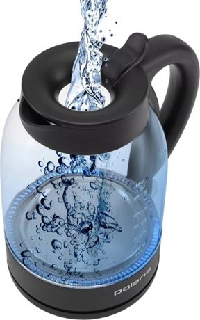 фото: Электрический чайник Polaris PWK 1797CGL Water Way Pro черный
