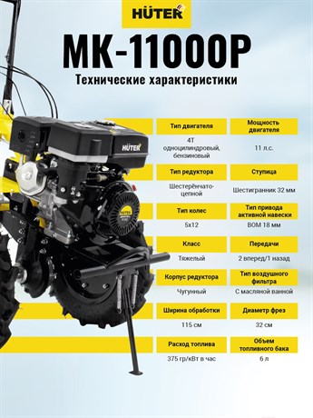 фото: Мотоблок Huter MК-11000