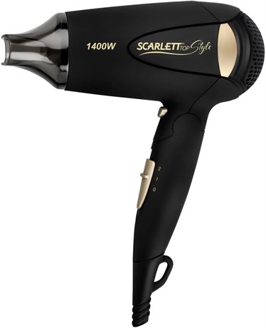 фото: Фен Scarlett SC-HD70IT10 черный/золотистый