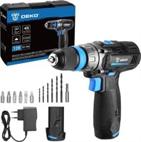 фото: Дрель-шуруповерт Deko DKCD12V PRO 2х1.5Ач в кейсе